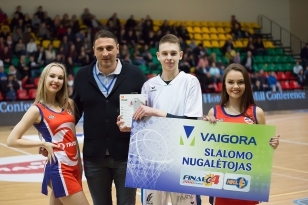NKL slalomo konkurso nugalėtojas - šešiolikmetis E.Maksvytis